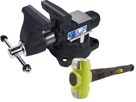 55in Special Edition Black 1755 Tradesman Bench Vise with BASH 20416 Sledge Hammer 28806A