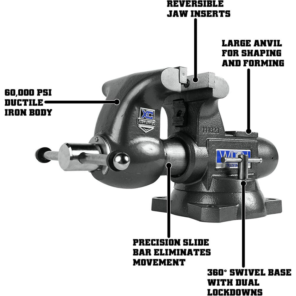 6 1/2in 1765XC Tradesman XC Round Channel Bench Vise 28842