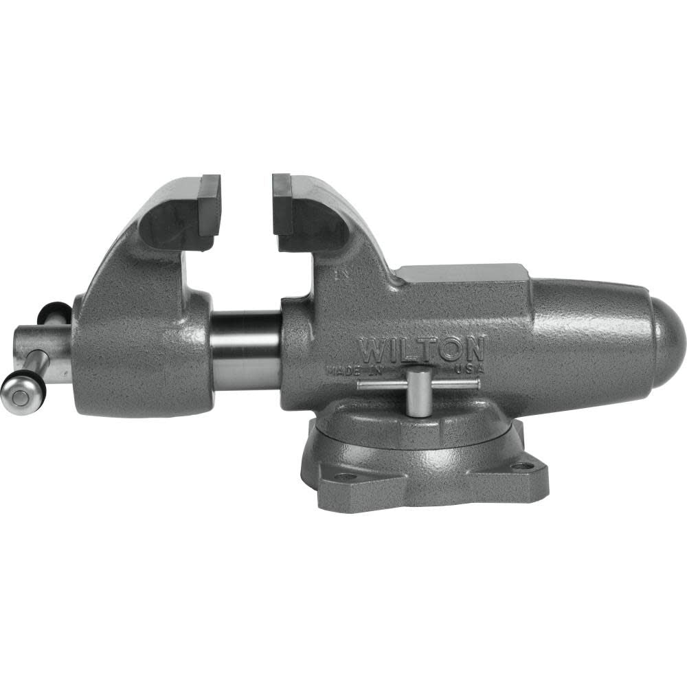 5-in Bench Vise, 8-in Jaw Opening, 4.5-in Throat Depth, Gray Finish, 6-in Pipe Capacity 28832