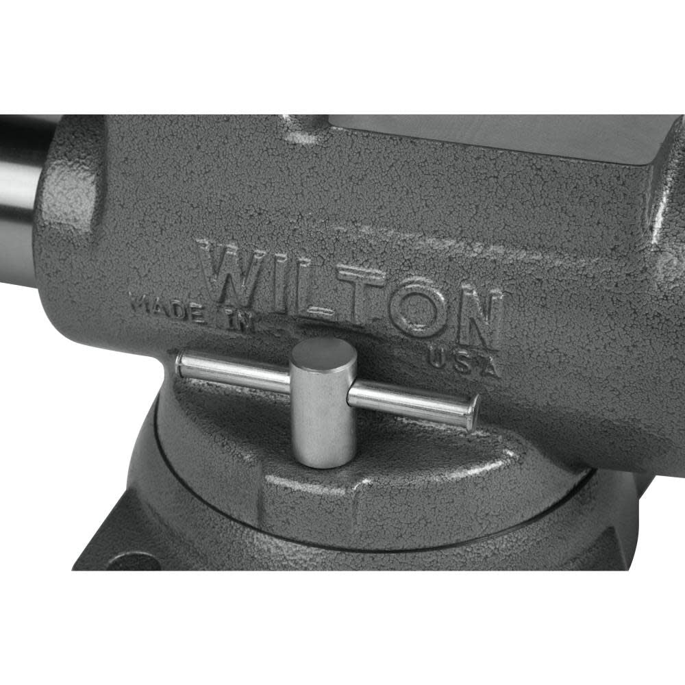 5-in Bench Vise, 8-in Jaw Opening, 4.5-in Throat Depth, Gray Finish, 6-in Pipe Capacity 28832