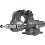 6-in Bench Vise, 10-in Jaw Opening, 5.5-in Throat Depth, Gray Cast Iron Construction, Extra Deep Throat for Increased Working Room 28833