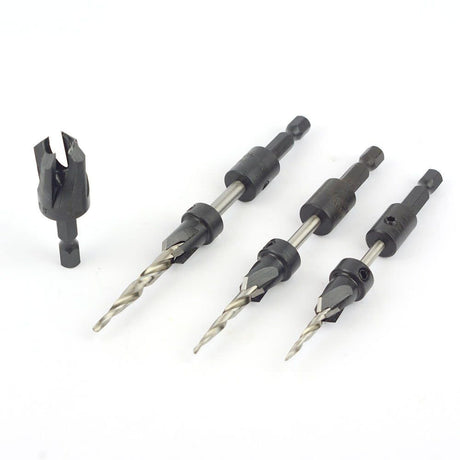 Countersink with Matching Quick Change HSS Taper Point Drill Bit Set 10349003C