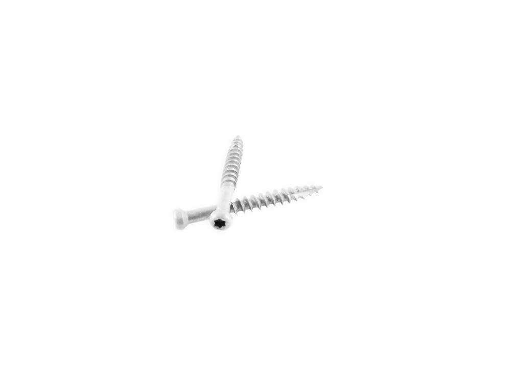 (1LB) #7 x 3-1/8 In. White Trim Head Screws TH7X318W-1