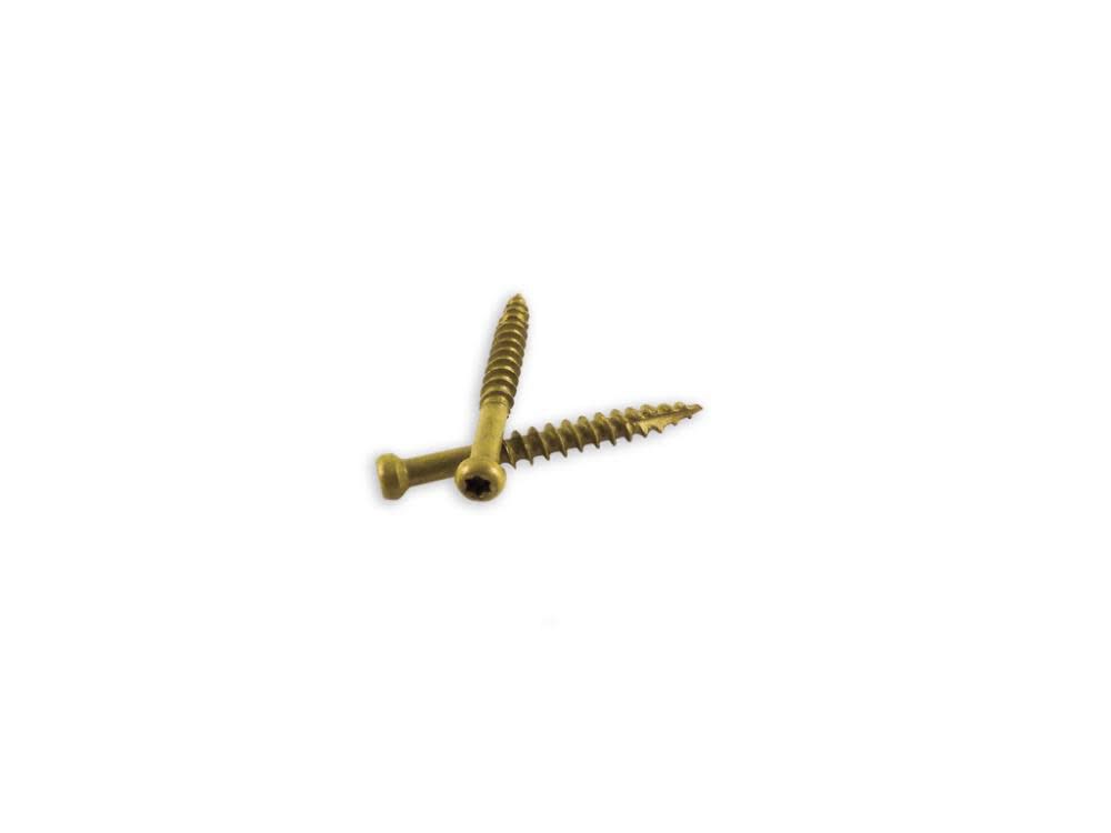 #7 x 1-1/2 In. PPG 1000 Hour Golden E-Coat Trim Head Screws 1LB TH7X112-1