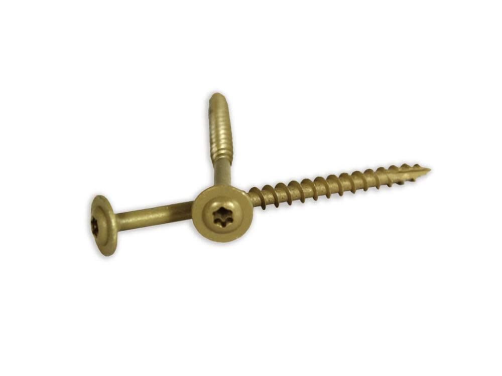 #8 x 3-1/8 In. PPG 1000 Hour Golden E-Coat Cabinet Screws 5LB CB8X318-5