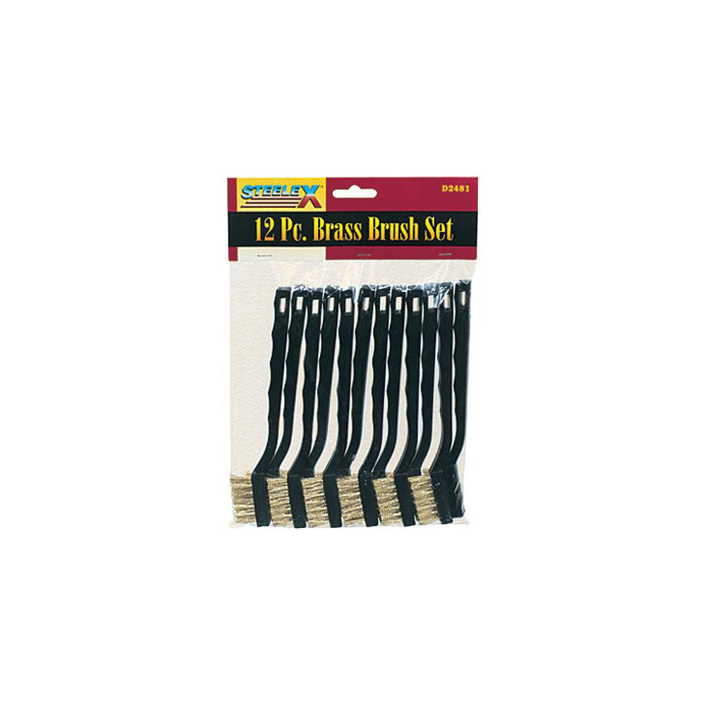 Steelex Brass Wire Brush Set 12pc D2481