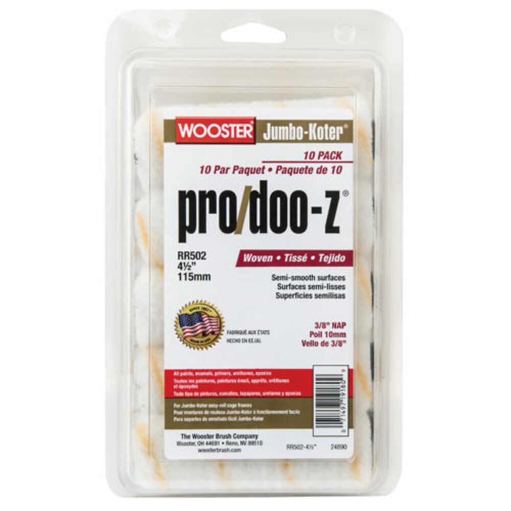 4 1/2in Jumbo-Koter Pro/Doo-Z 3/8 Nap 10-pack miniroller RR502-4 1/2