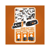 20V 2Ah Cordless Battery-Powered Oscillating Multi-Tool WX697L