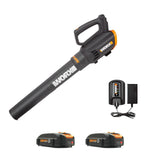 20V Power Share Turbine Cordless Two Speed Leaf Blower (2 Batteries) WG547.1