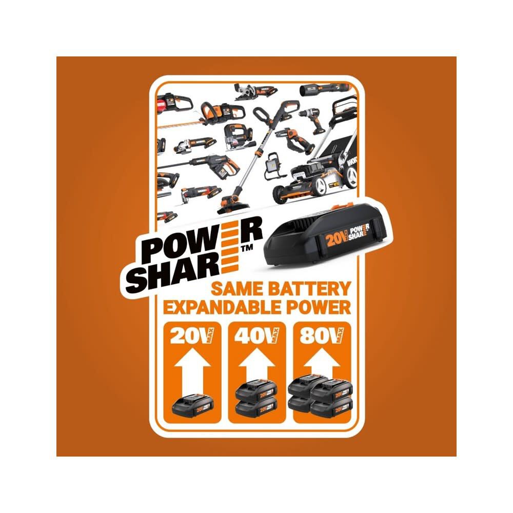 4-1/2 in 20V Cordless Angle Grinder with 2Ah Battery & Charger WX812L