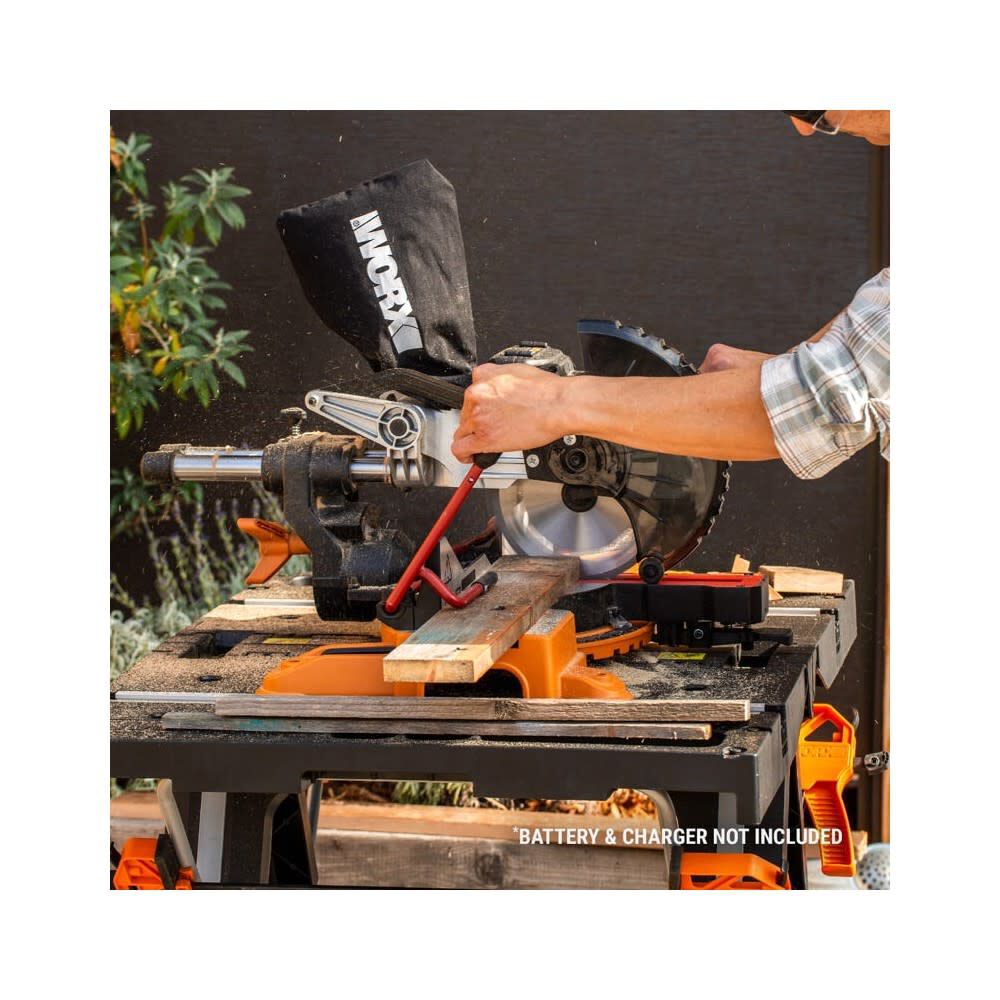 7.25 in Cordless Sliding Compound Miter Saw (Bare Tool) WX845L