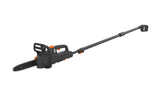 POWER SHARE 20-Volt 10in. Cordless Pole Saw with 10 ft Extension and Detachable Chain Saw (Battery and Charger Included) WG323