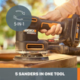 POWER SHARE 20V 5 in 1 Multi Sander Kit WX820L