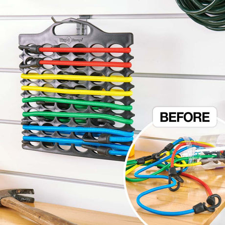 Bungee Buddy Bungee Cord Organizer with 8 Bungee Cords 108-BB-8406