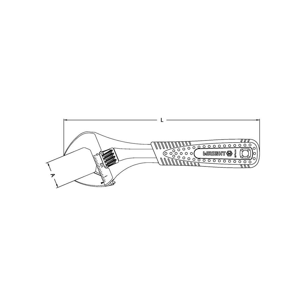 10 in Adjustable Wrench with Reversible Jaw 9AG10R