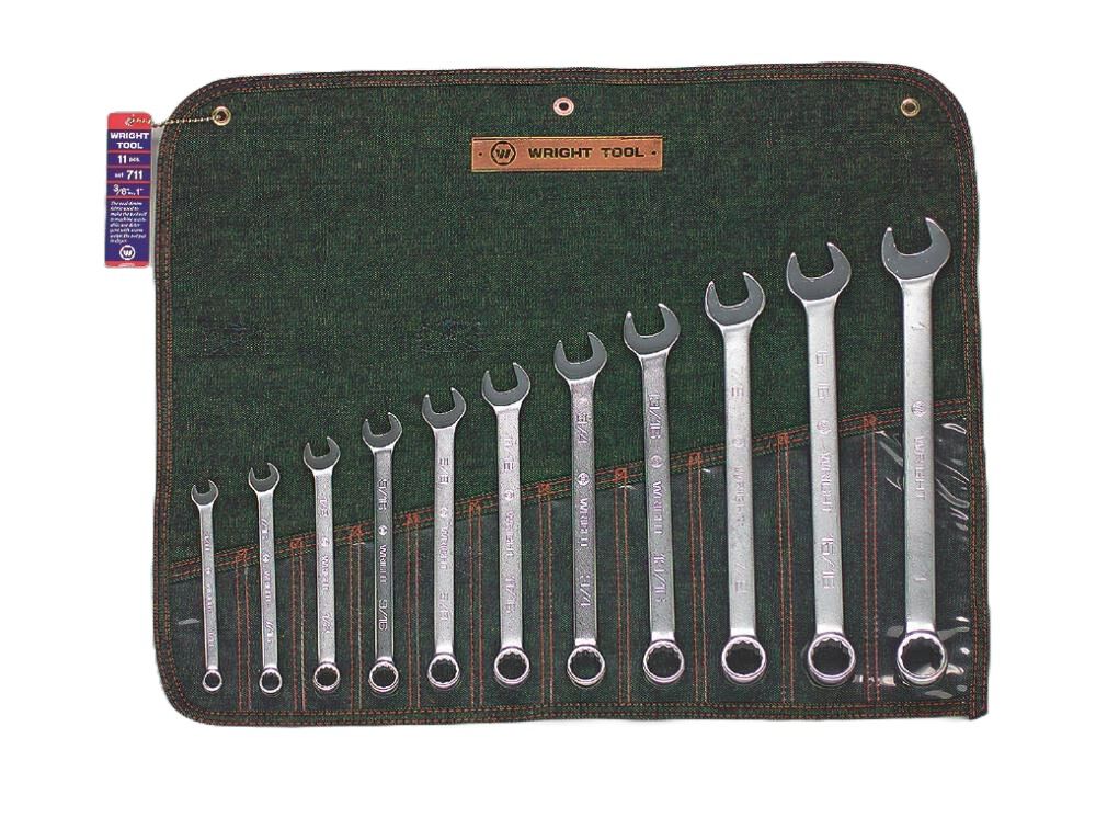 11 pc. Combination Wrench Set 3/8 to 1 In. 12 pt 711