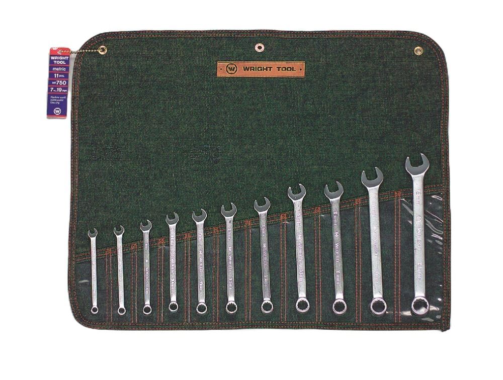 11 pc. Metric Combination Wrench Set 7 mm to 19 mm 12 pt 750