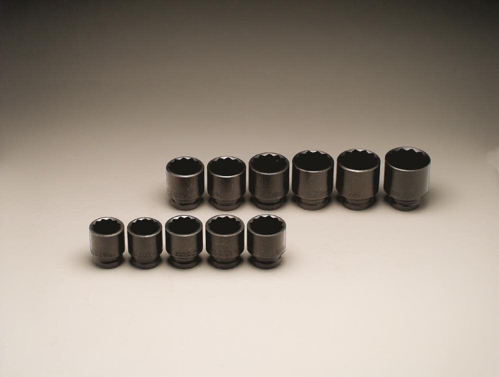 3/4 In. Dr 11 pc. 12 pt Impact Socket See 1-5/16 to 2 In. 604