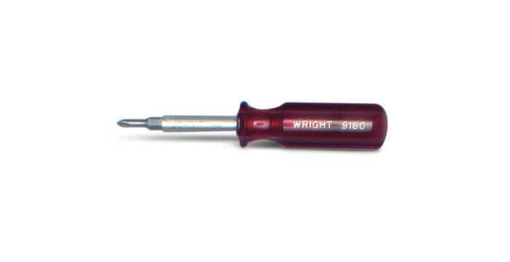 4-in-1 3-Fluted Screwdriver with #0, #1, #2, #3 Tips 9182