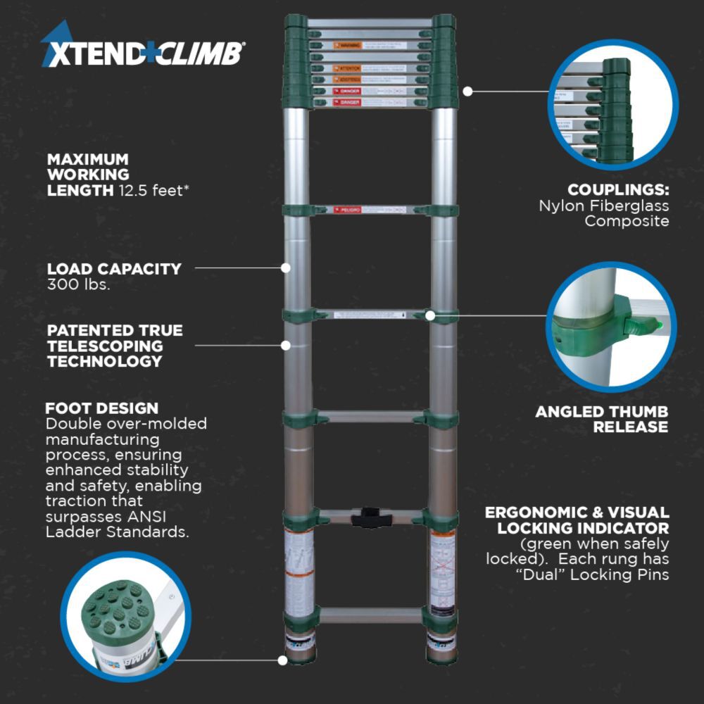 12.5 Ft. Telescoping Ladder 780P+