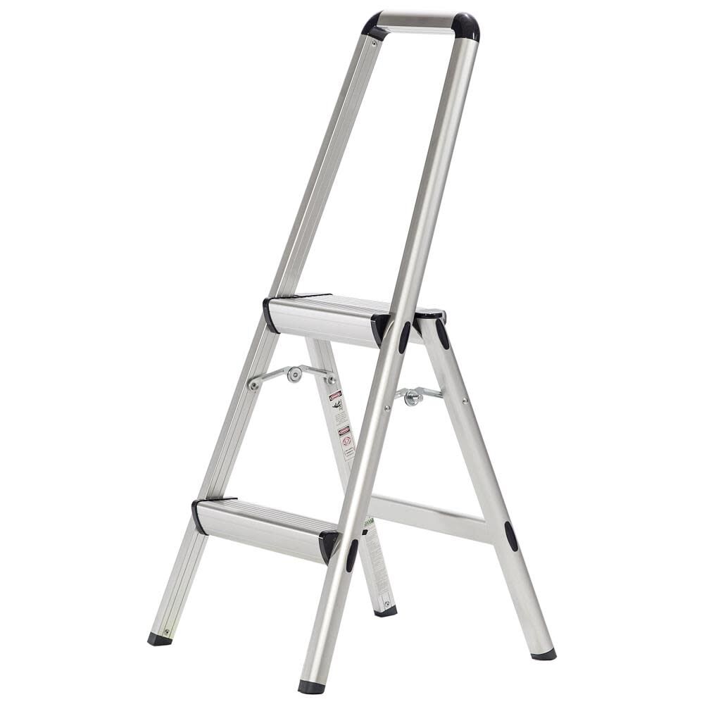 2-Step 225-lb Load Capacity Silver Aluminum Step Stool FT-2