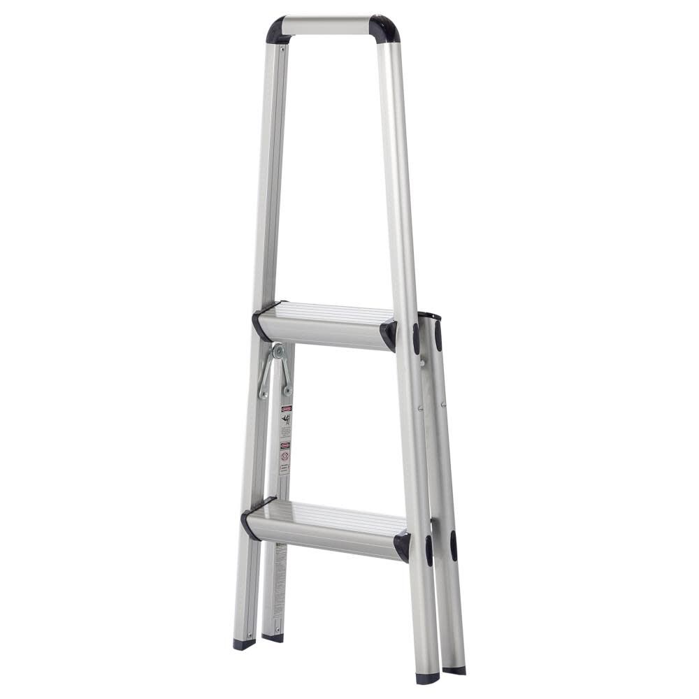 2-Step 225-lb Load Capacity Silver Aluminum Step Stool FT-2