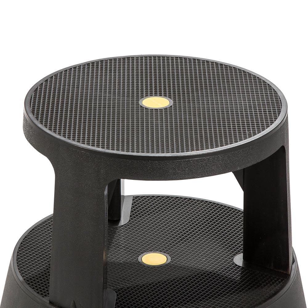 2-Step 300-lb Load Capacity Black Plastic Step Stool 962