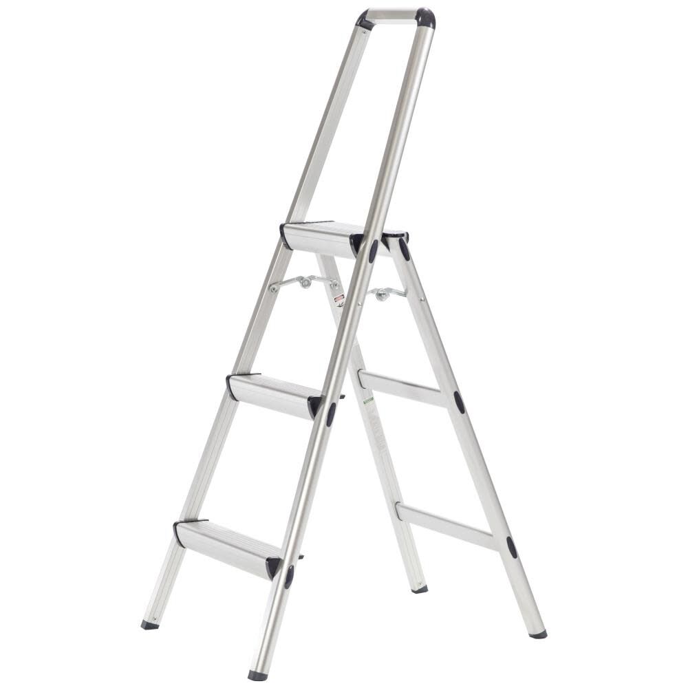 3-Step 225-lb Load Capacity Silver Aluminum Step Stool FT-3