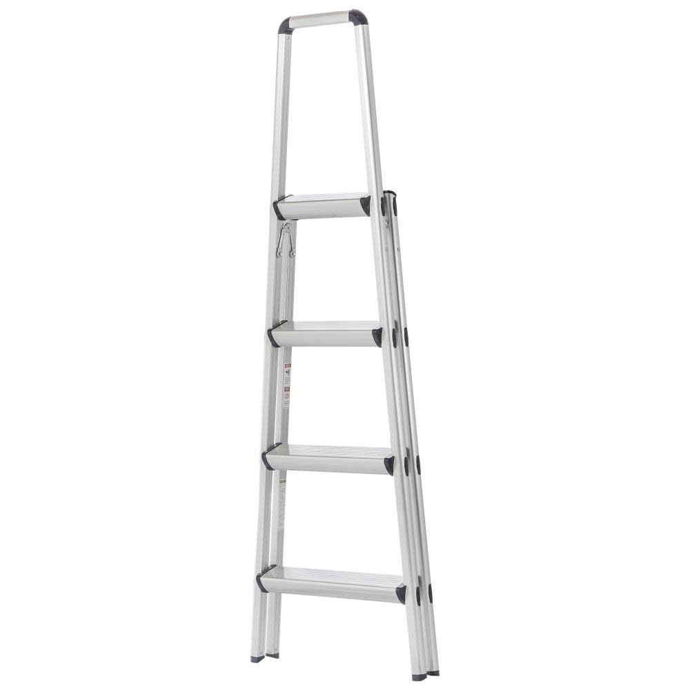 4-Step 225-lb Load Capacity Silver Aluminum Step Stool FT-4