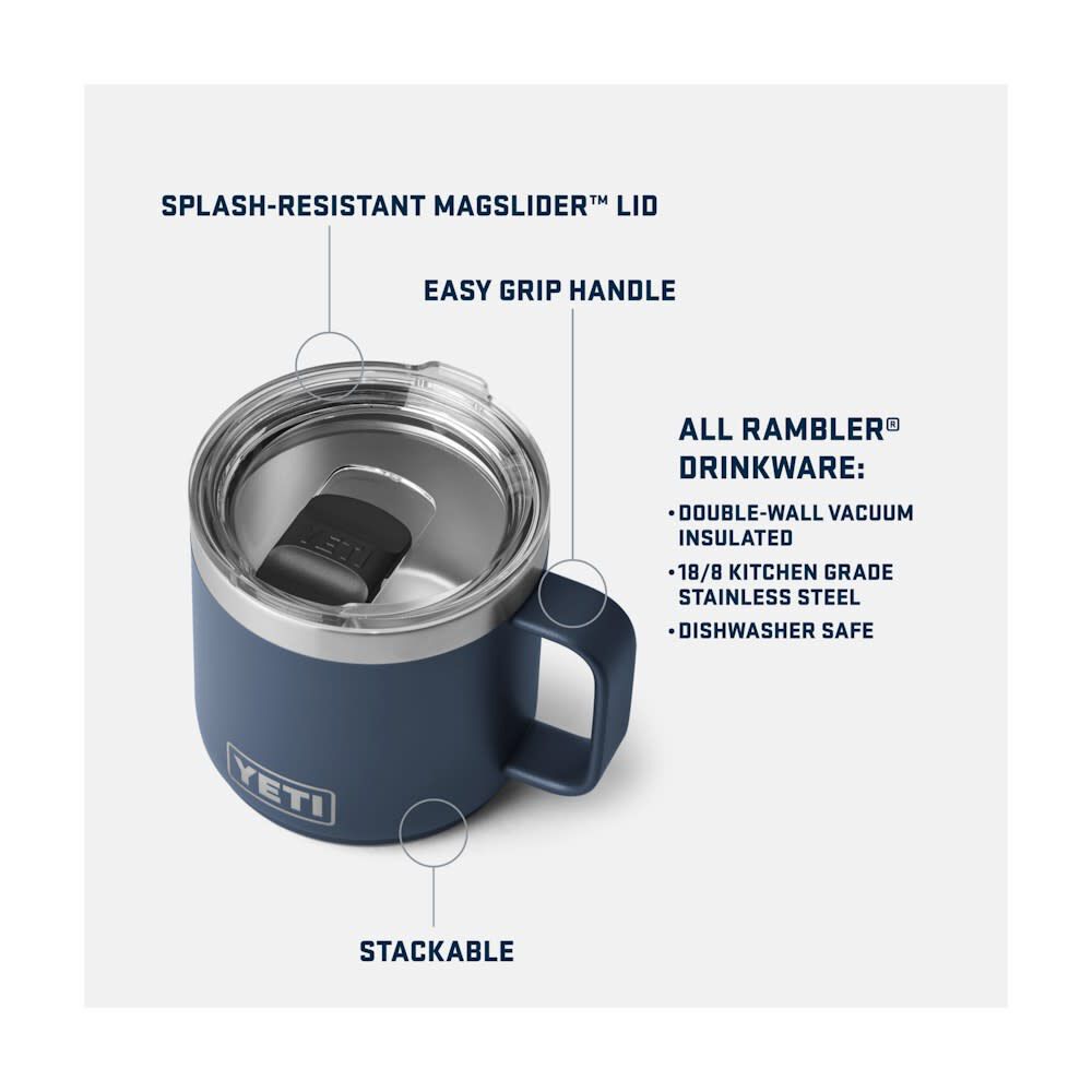 Rambler 14oz Stackable Mug with Magslider Lid Big Wave Blue 21071502669