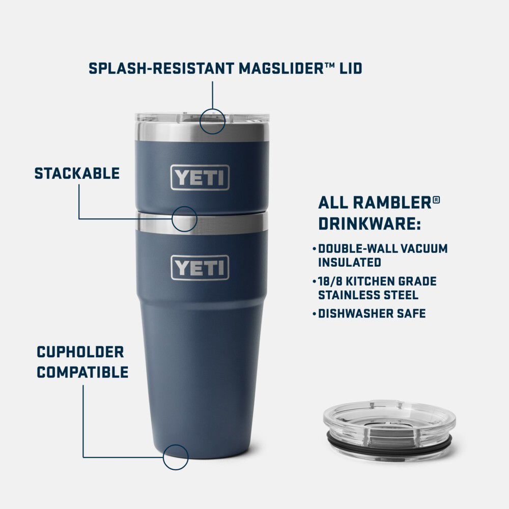 Rambler 20 Oz Stackable Cup with Magslider Lid White 21071503703