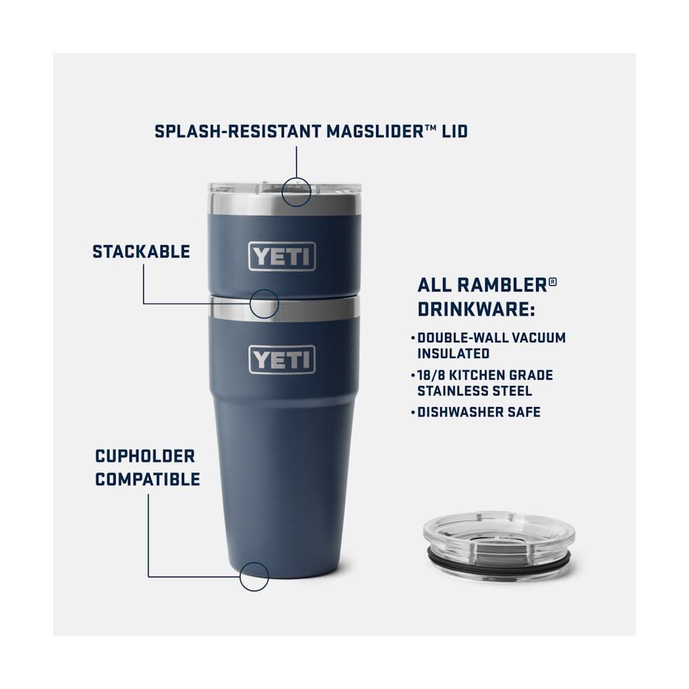 Rambler 20oz Stackable Cup with Magslider Lid Big Wave Blue 21071503884