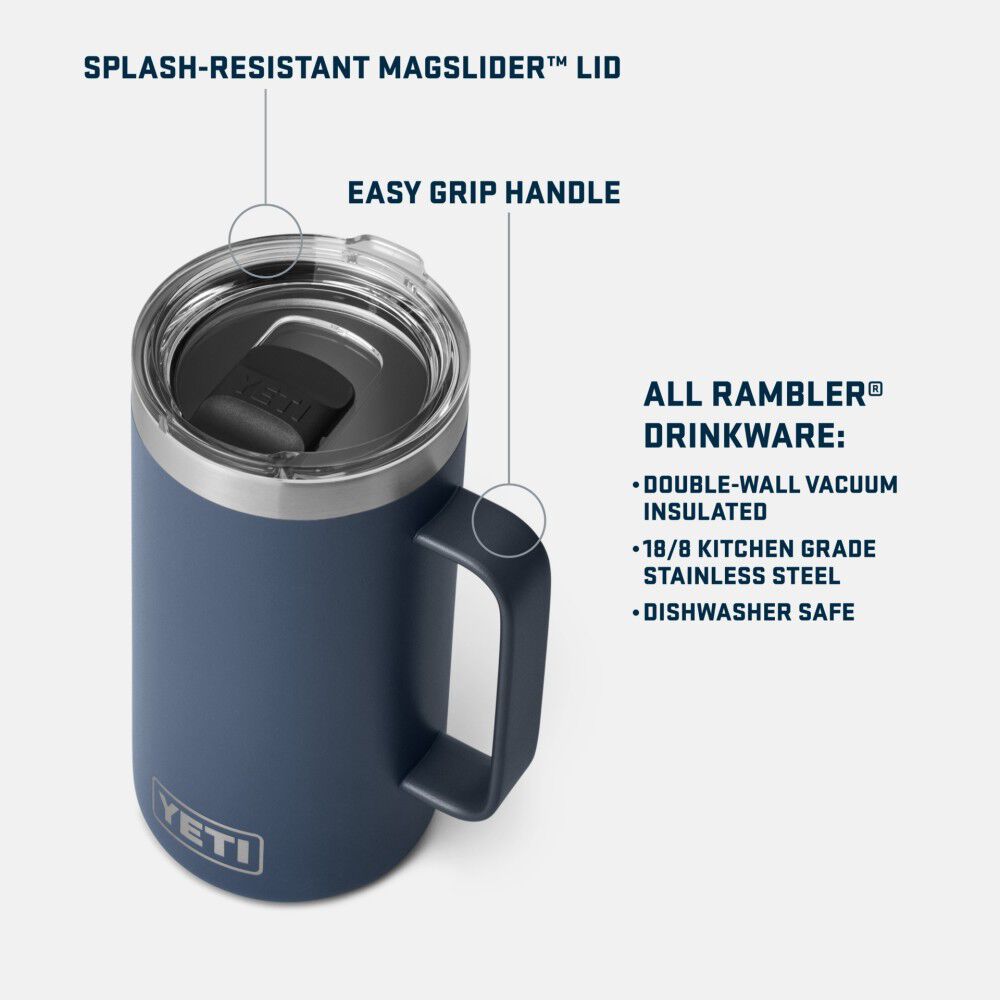 Rambler 24 Oz Mug with Magslider Lid Black 21071500613