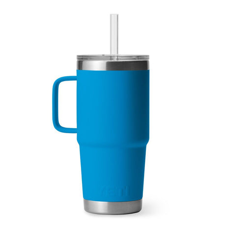 Rambler 25oz Straw Mug with Straw Lid Big Wave Blue 21071502678