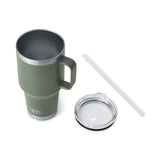 Rambler 35 Oz Mug with Straw Lid Camp Green 21071501909