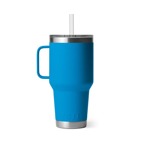 Rambler 35oz Straw Mug with Straw Lid Big Wave Blue 21071502685