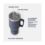 Rambler 35oz Straw Mug with Straw Lid Big Wave Blue 21071502685